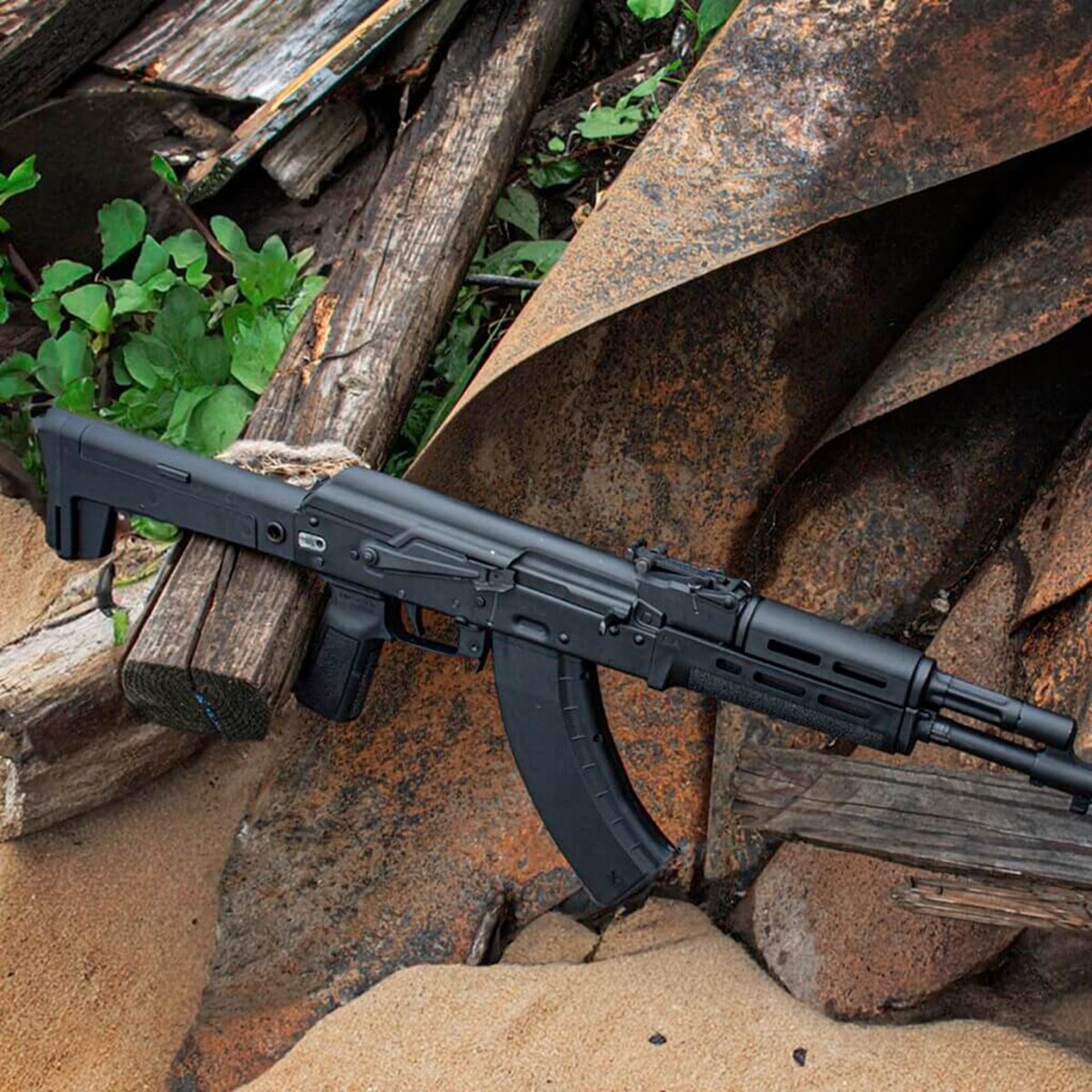 AK Stock 4.5mm Collapsible for AK-47 Black