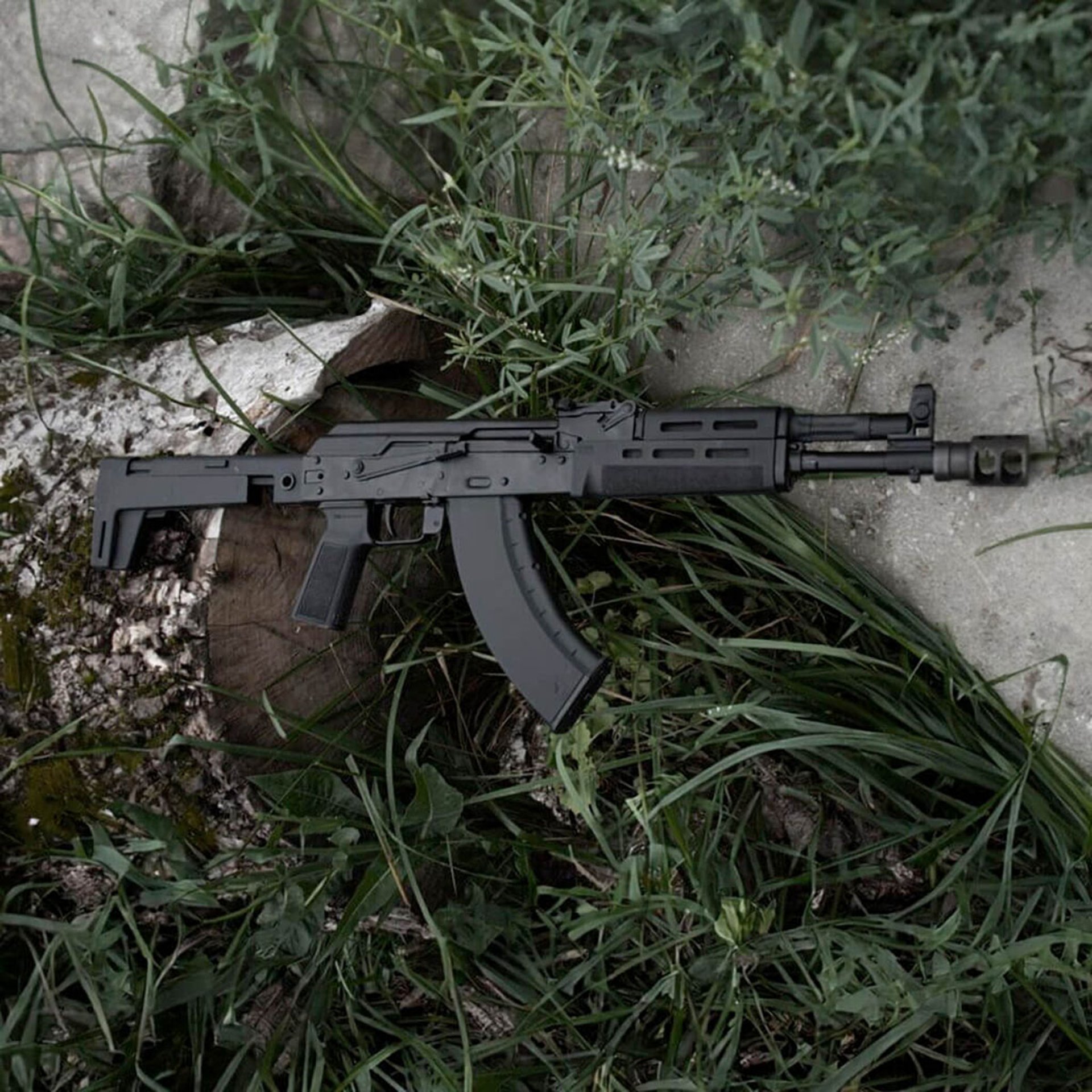 AK Stock 5.5mm Collapsible for AK-47 Black