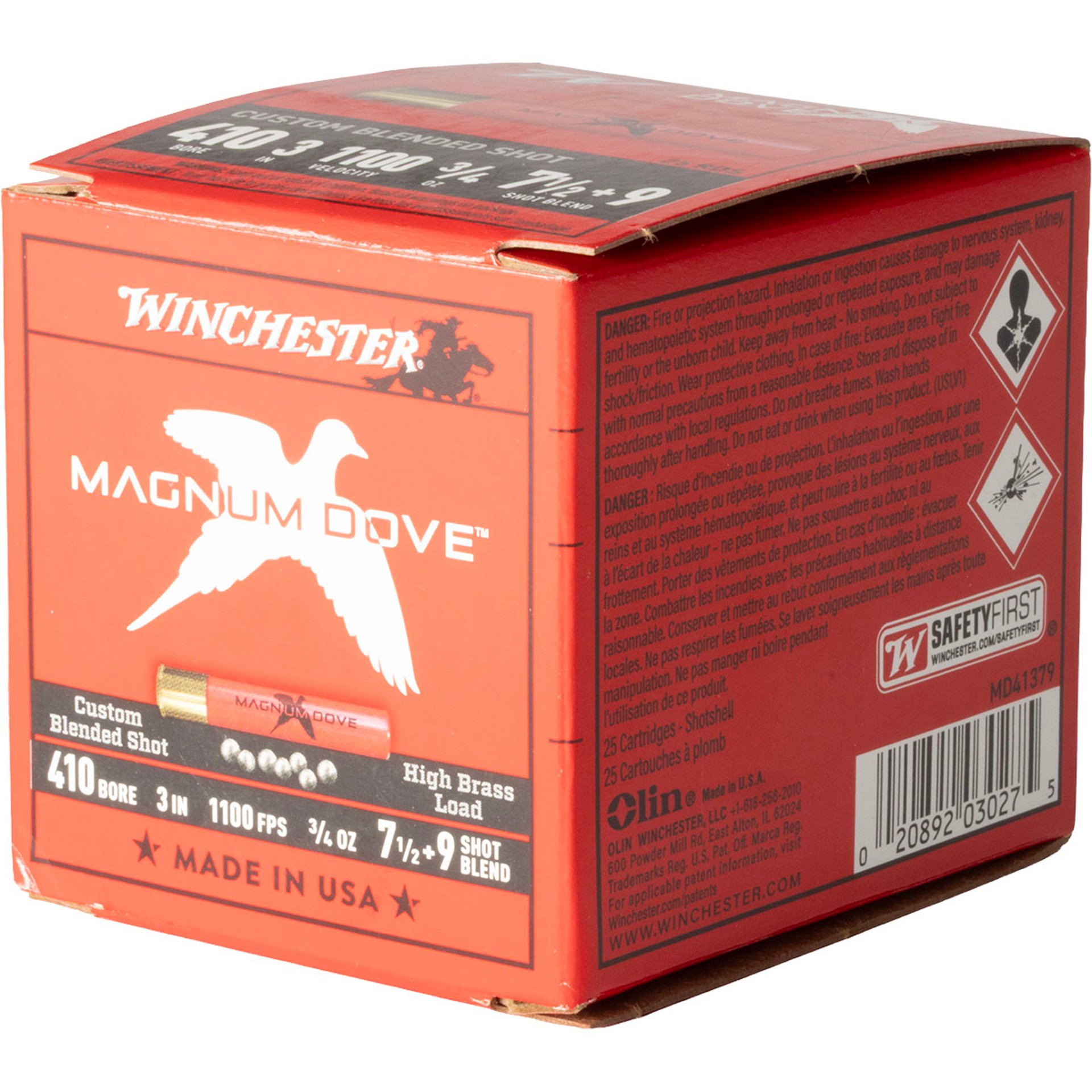 Magnum Dove 410 Bore 3" 3/4oz #7.5 & #9 Shot 25/Box
