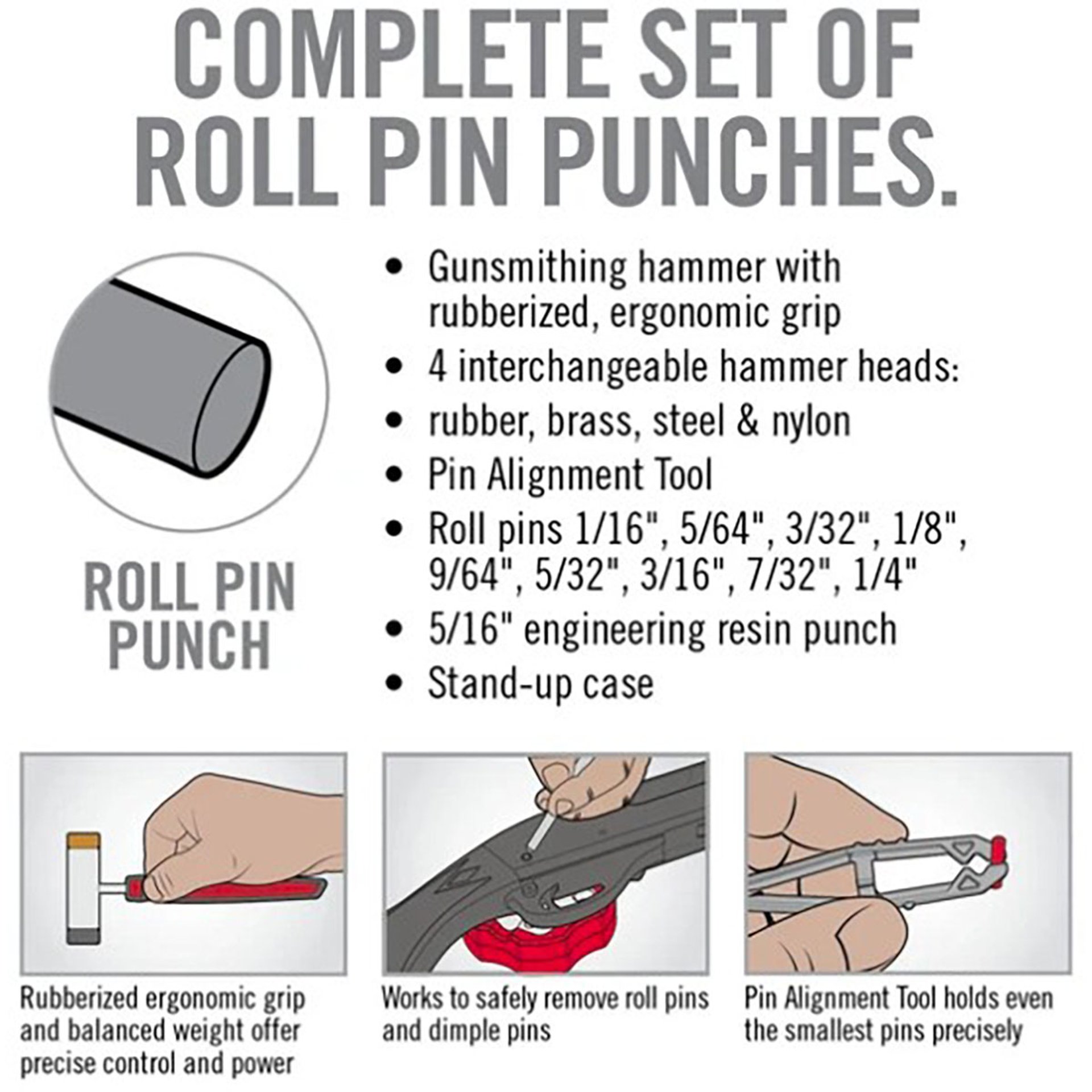 Accu-Punch Hammer & Roll Pin Punch Set