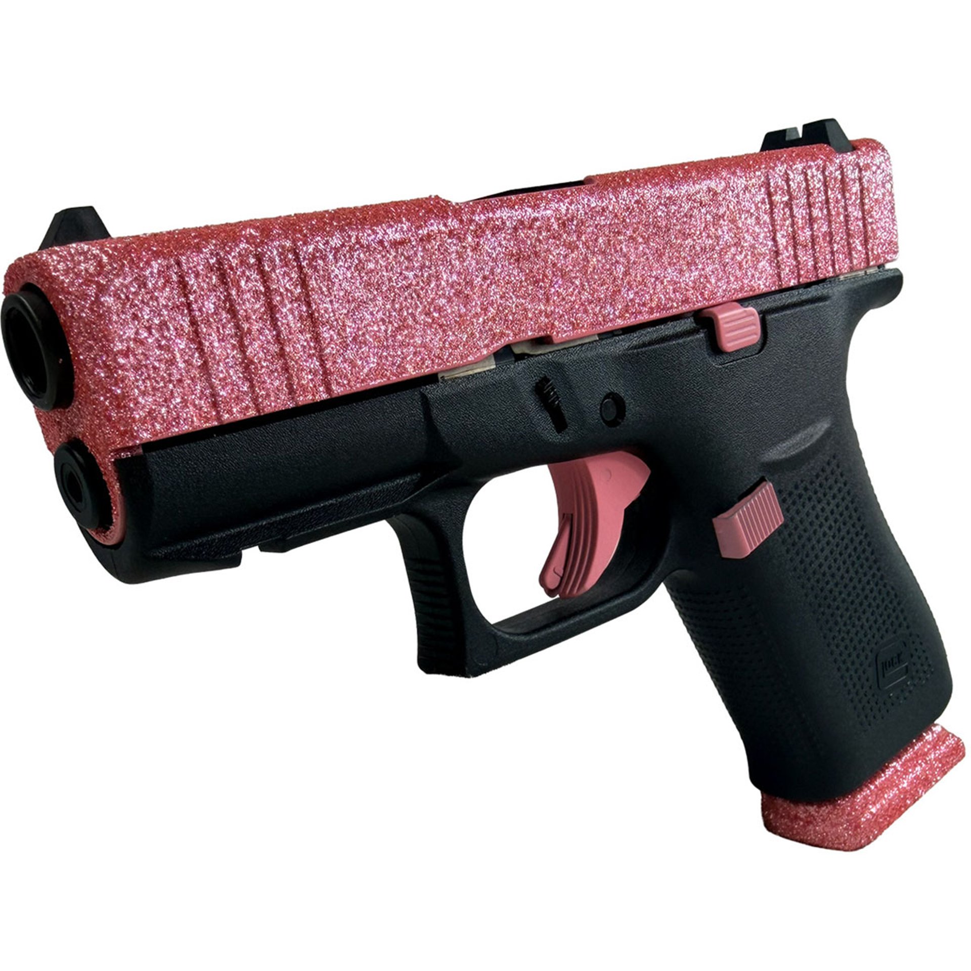 GLOCK 43X 9MM 2-15RD Mags W/FR Bubble Gum Glitter Gun