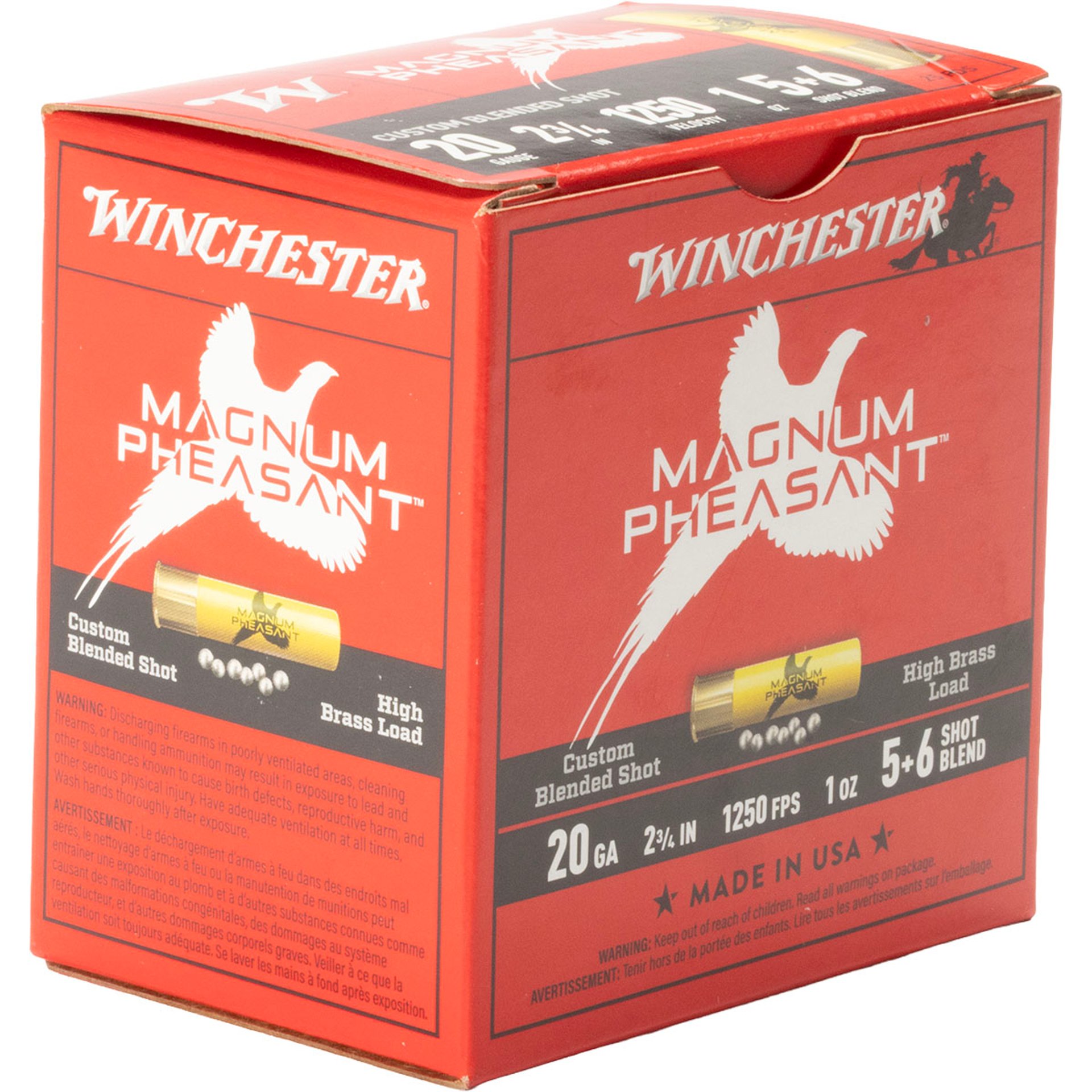 Magnum Pheasant 20GA 2-3/4" 1oz #5 & #6 Shot 25/Box