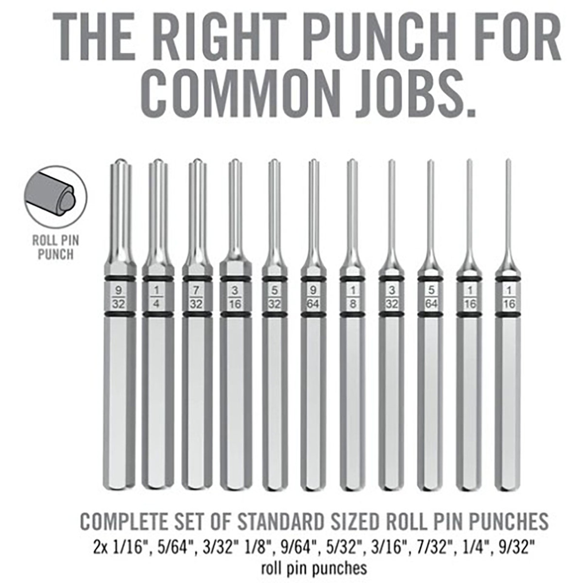 Accu-Punch Roll Pin Punch 11-Piece Set