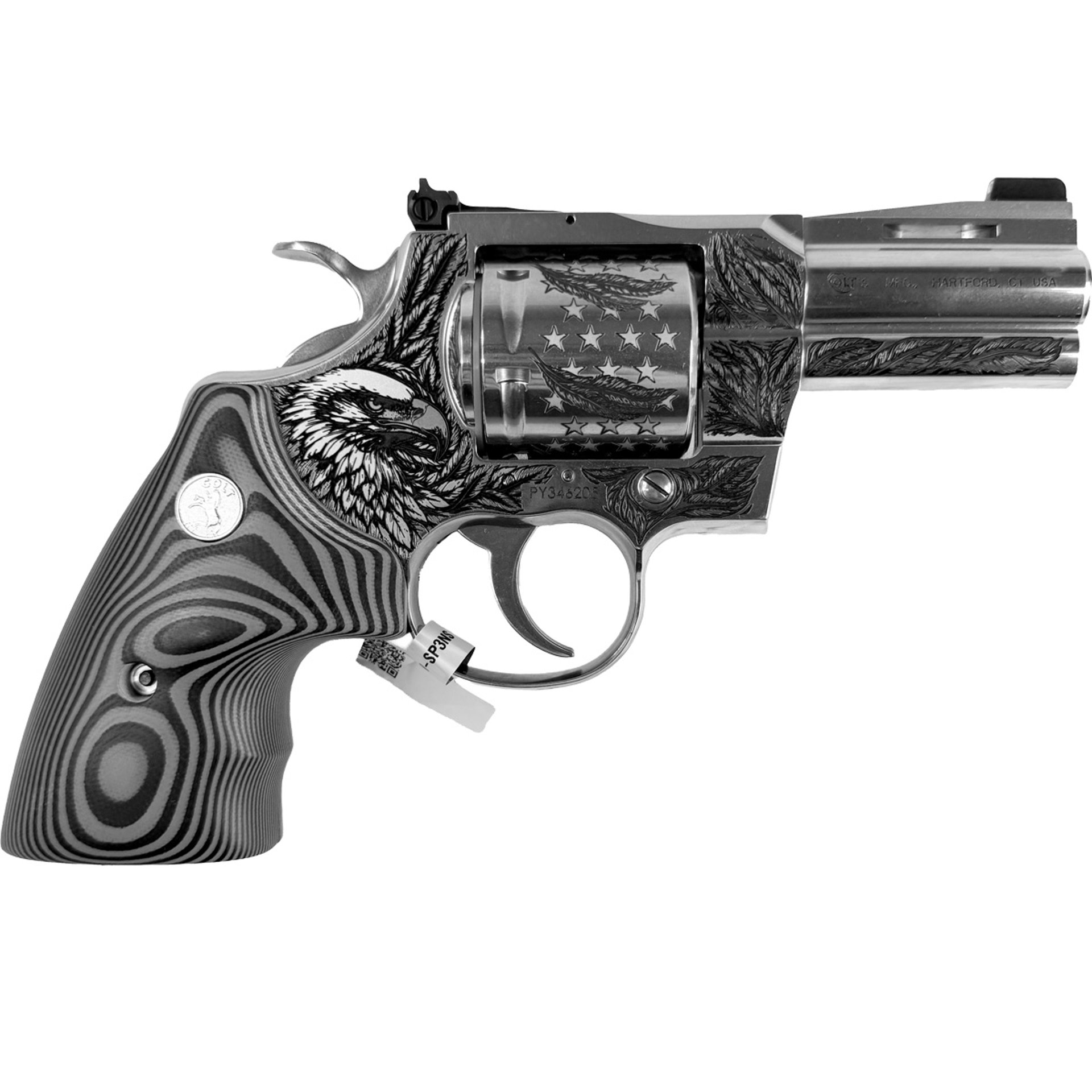 Python Combat Elite 357 Magnum 3"BBL 6RD Stainless Old Glory