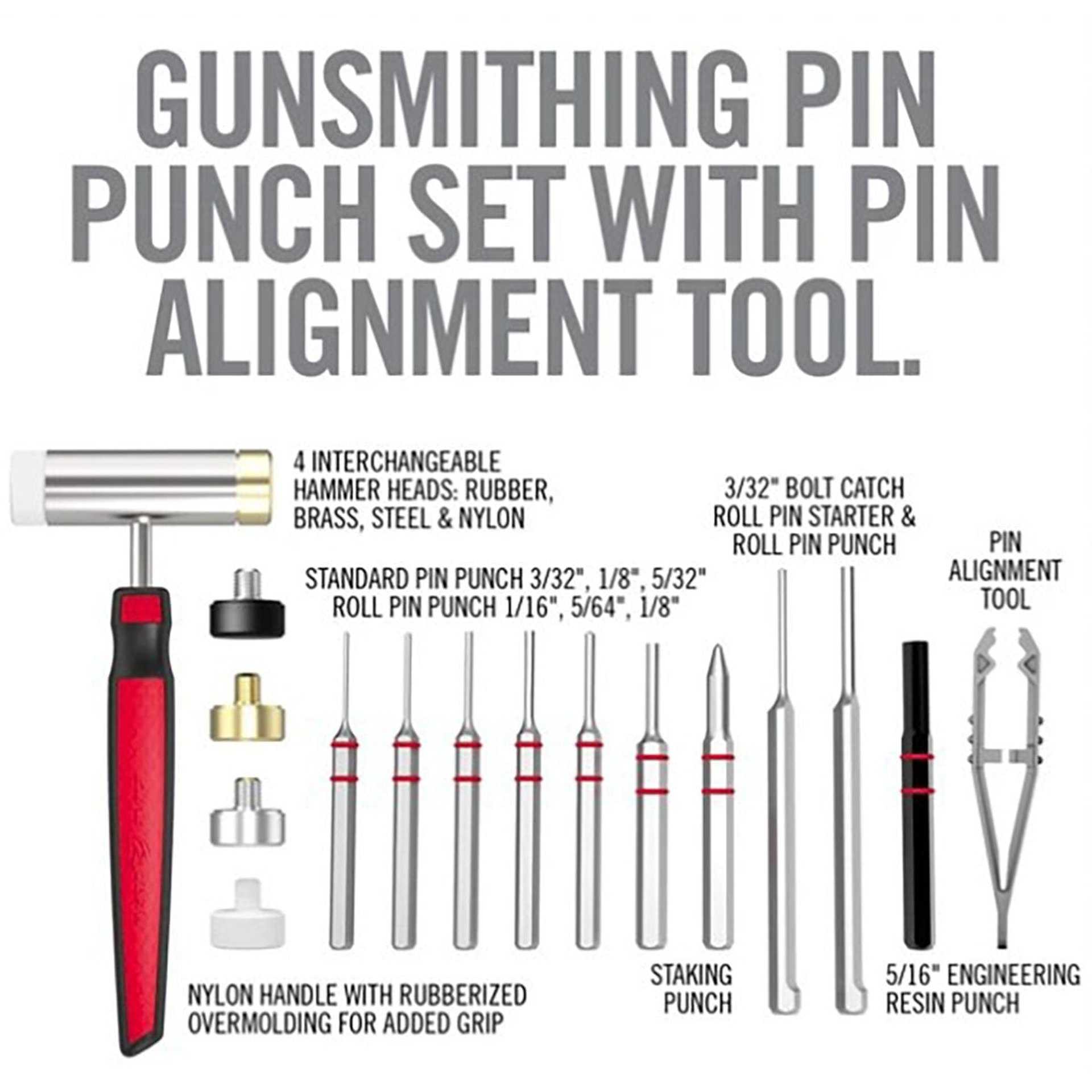 Accu-Punch Hammer & Pin Punch Set for AR-15
