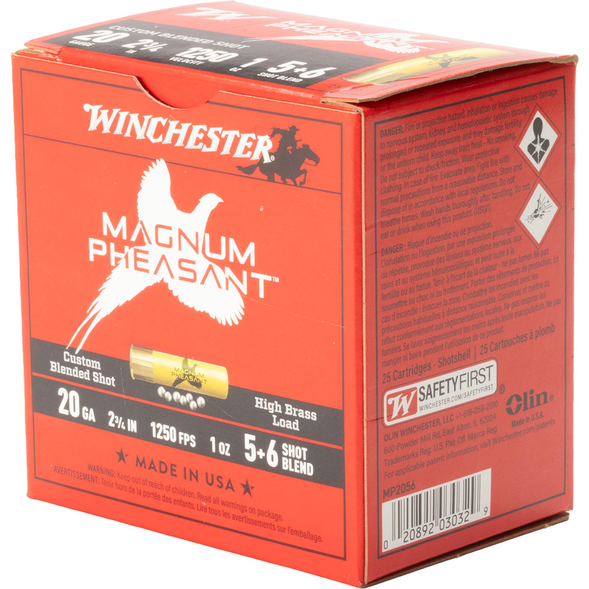 Magnum Pheasant 20GA 2-3/4" 1oz #5 & #6 Shot 25/Box