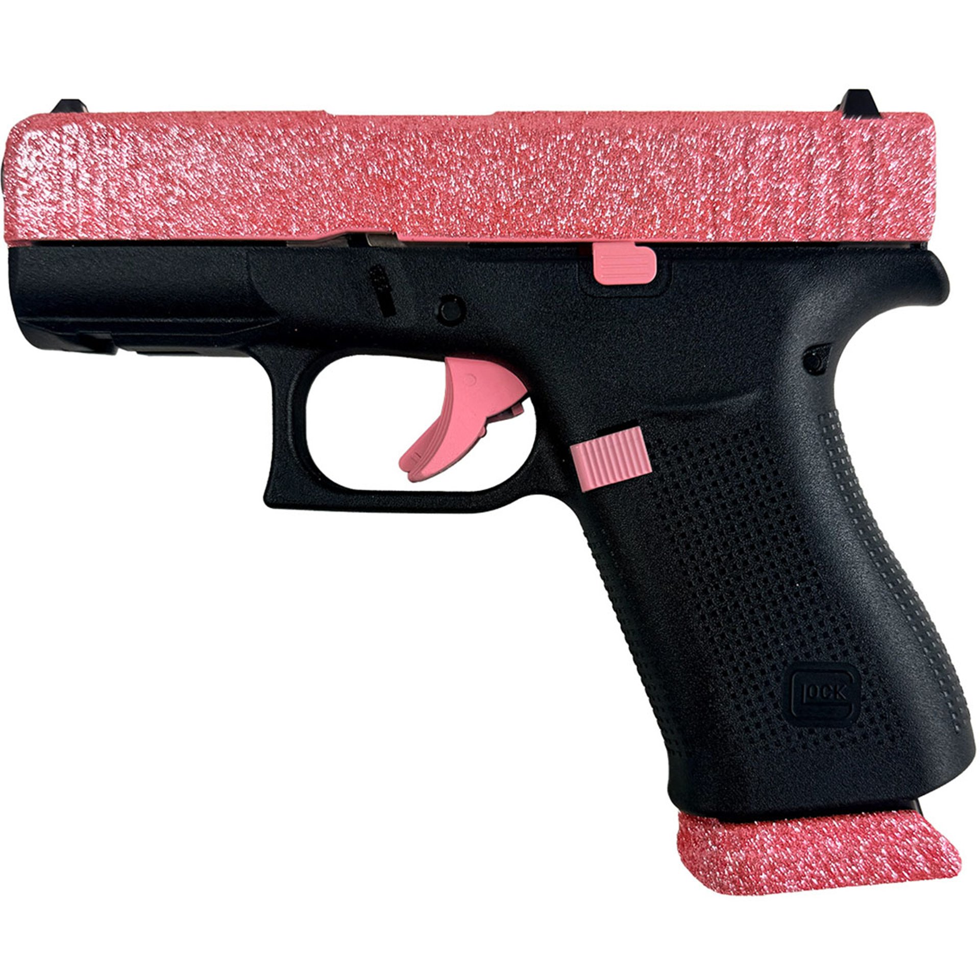 GLOCK 43X 9MM 2-15RD Mags W/FR Bubble Gum Glitter Gun