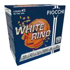 FIOCCHI AMMUNITION - WHITE RINO TARGET 12 GAUGE 2-3/4" SHOTGUN AMMO