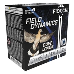 FIOCCHI AMMUNITION - DOVE & QUAIL 12 GAUGE 2-3/4" #7.5 SHOT SHOTGUN AMMO