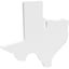 AR500 3/8" Silhouette / 1-Hole / Texas