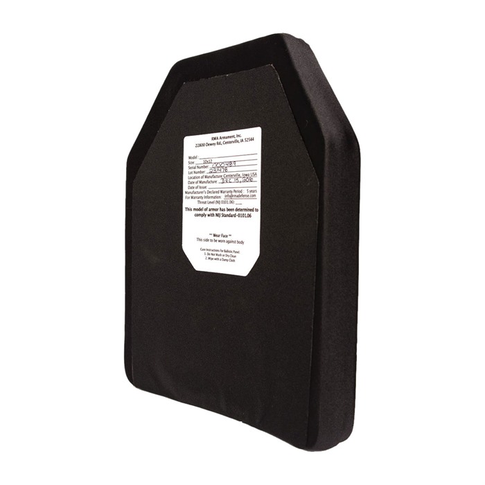 RMA ARMAMENT, INC. LEVEL IIIA SINGLE CUREVE HARD ARMOR PLATE