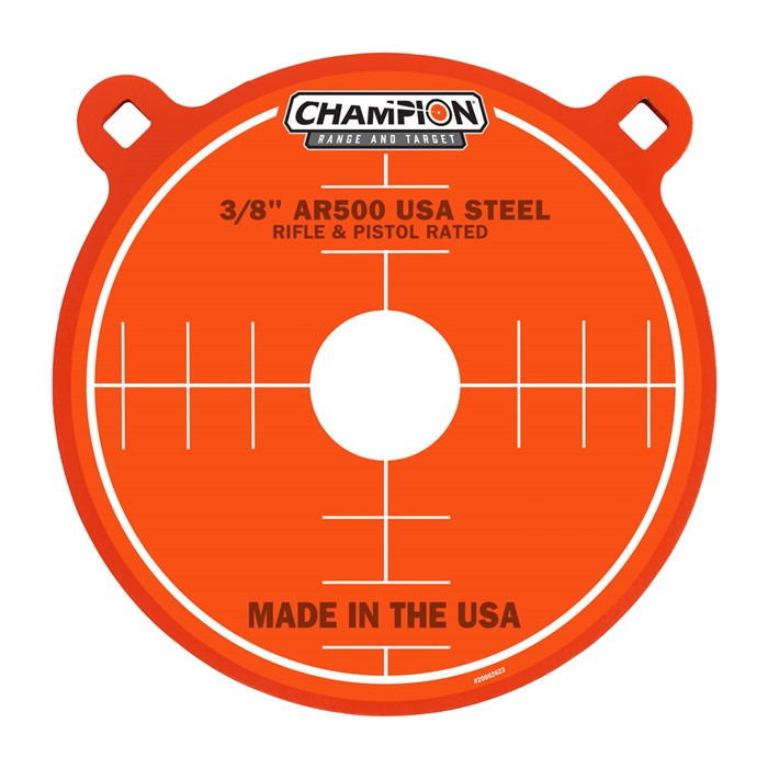 CHAMPION TARGETS - CENTER MASS 3/8&quot; ROUND AR500 STEEL TARGETS
