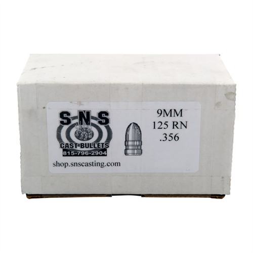 SNS CAST BULLETS 9mm (.356") 125gr RN Lead Bullets 500/Box