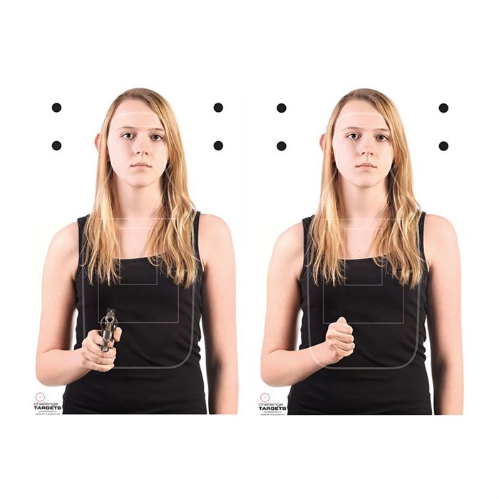 CHALLENGE TARGETS SHOOT / NO SHOOT PAPER TARGET ASSORTMENT