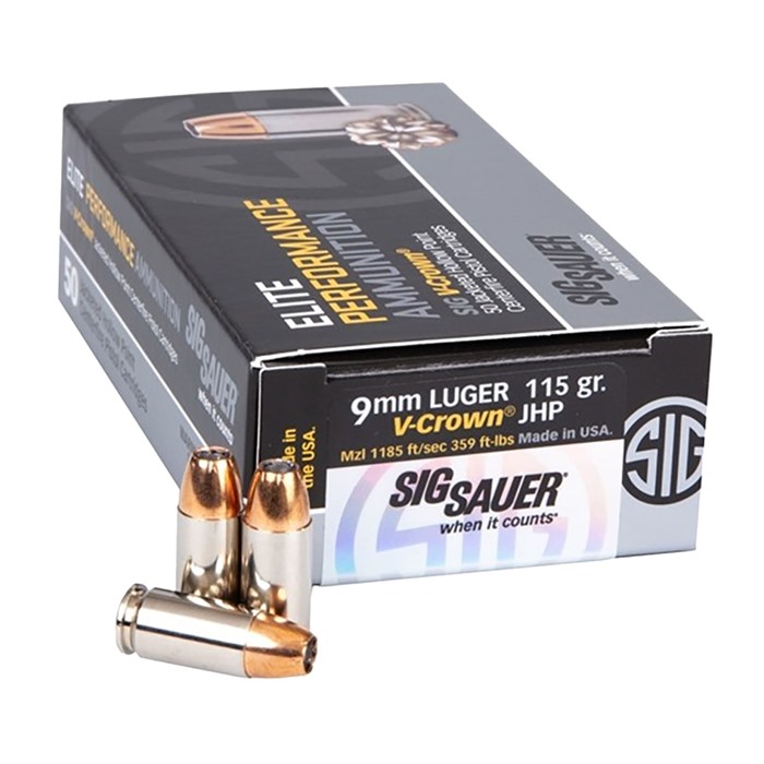 SIG SAUER, INC. - ELITE V-CROWN 9MM LUGER AMMO