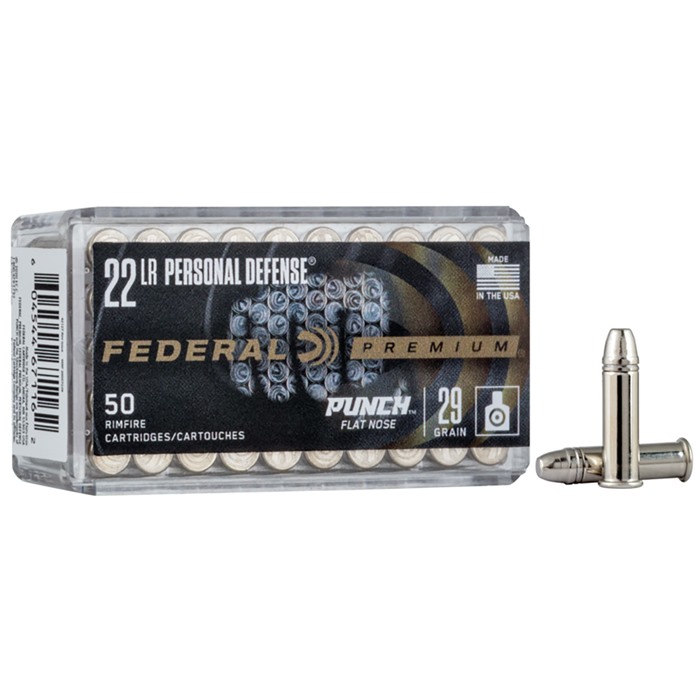 FEDERAL - PERSONAL DEFENSE PUNCH 22 LONG RIFLE RIMFIRE AMMO