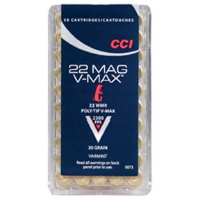 CCI - VARMINT AMMO 22 MAGNUM (WMR) 30GR V-MAX