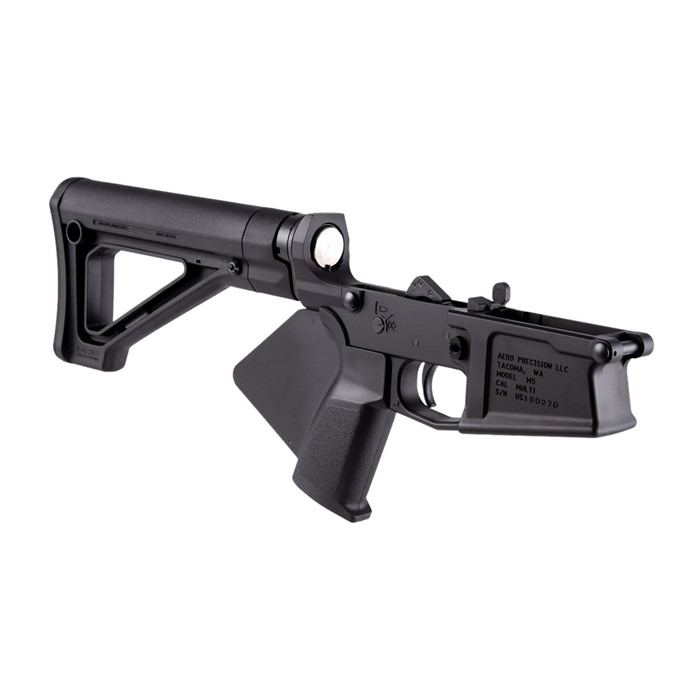 AERO PRECISION - M5 FEATURELESS COMPLETE LOWER W/MAGPUL FIXED STOCK FOR AR .308