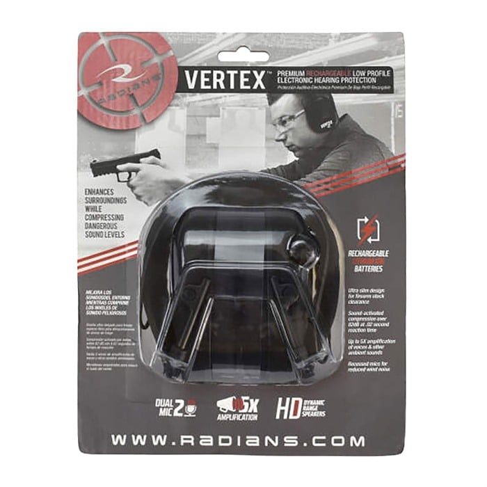 RADIANS VERTEX ELECTRONIC LOWPROFILE EARMUFF