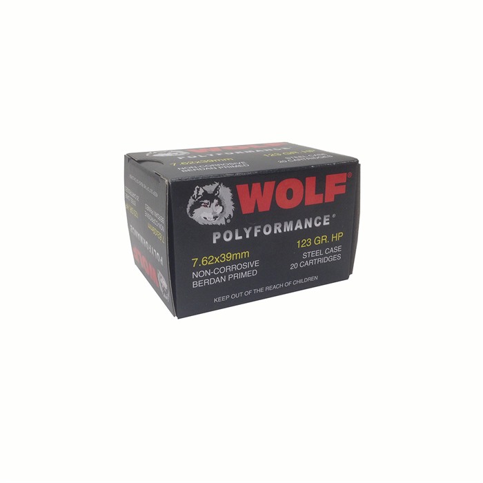 WOLF - POLYFORMANCE AMMO 7.62X39MM 123GR HP