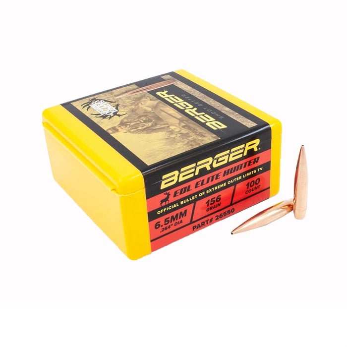 BERGER BULLETS - EOL ELITE HUNTER 6.5MM (0.264') HYBRID BULLETS
