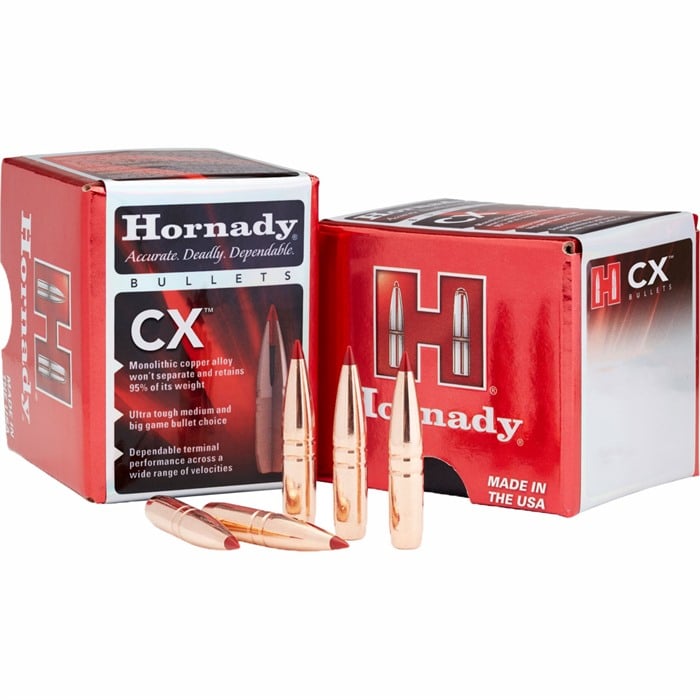 HORNADY CX 7mm Caliber (0.284") 150gr Polymer Tip Boat Tail 50/Box