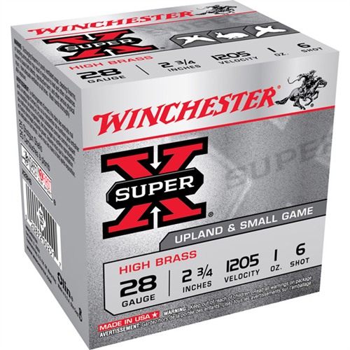 WINCHESTER - SUPER-X HIGH BRASS AMMO 28 GAUGE 2-3/4" 1 OZ #6 SHOT