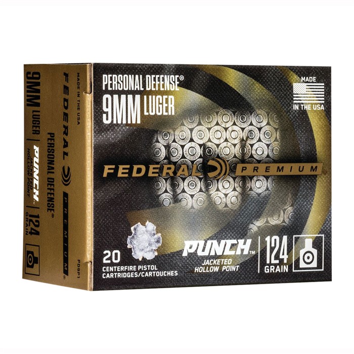 FEDERAL - PERSONAL DEFENSE PUNCH 9MM LUGER AMMO