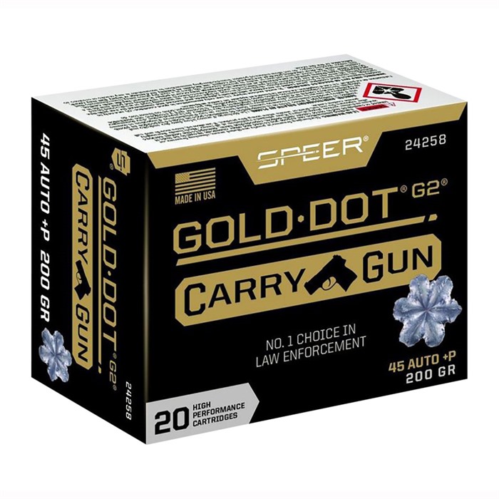 SPEER - GOLD DOT CARRY GUN 45 AUTO +P AMMO