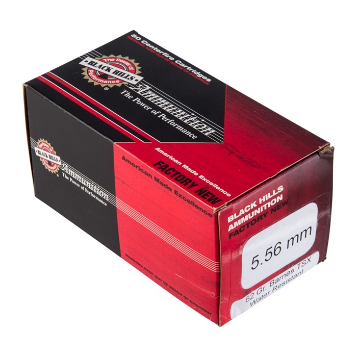 BLACK HILLS AMMUNITION - 5.56X45MM NATO 62GR TSX AMMO