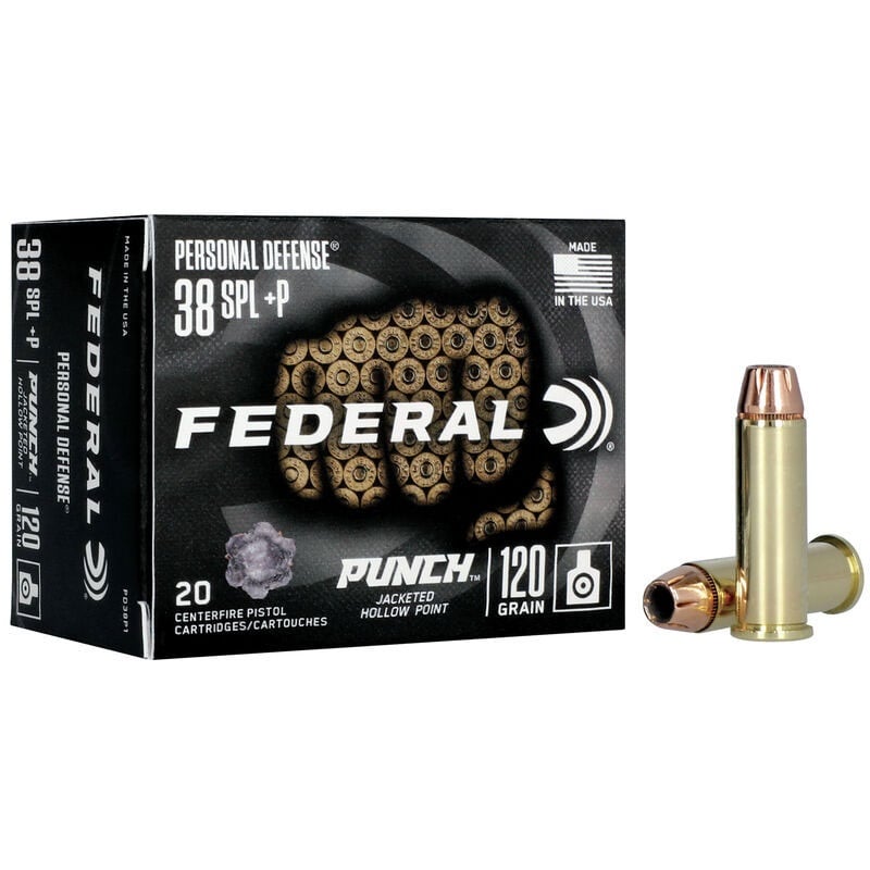 FEDERAL - PERSONAL DEFENSE PUNCH 38 SPECIAL +P HANDGUN AMMO