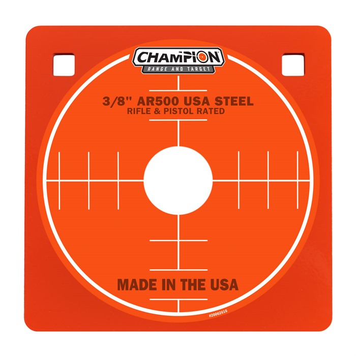 CHAMPION TARGETS CENTER MASS 3/8" SQUARE AR500 STEEL TARGETS