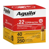 SUPER EXTRA HV 22 LONG RIFLE COPPER PLATED ROUND NOSE AMMO