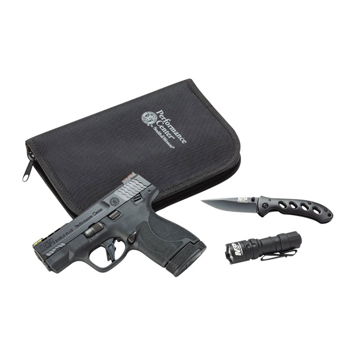 SMITH &amp; WESSON - PC M&amp;P 9 SHIELD PLUS TS FIBER OPTIC EDC KIT 3.1&#39;