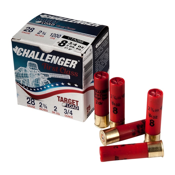 CHALLENGER AMMO - FIRST CLASS TARGET LOAD 28 GAUGE 2-3/4&quot; AMMO