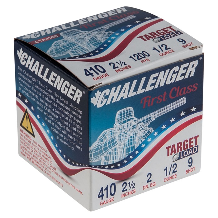 CHALLENGER AMMO FIRST CLASS TARGET LOAD 410 BORE 2-1/2 AMMO