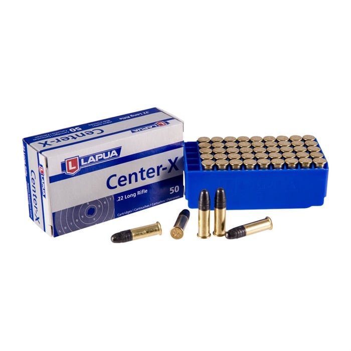Lapua Center-X Ammunition 22 Long Rifle 40 Grain Lead Round Nose