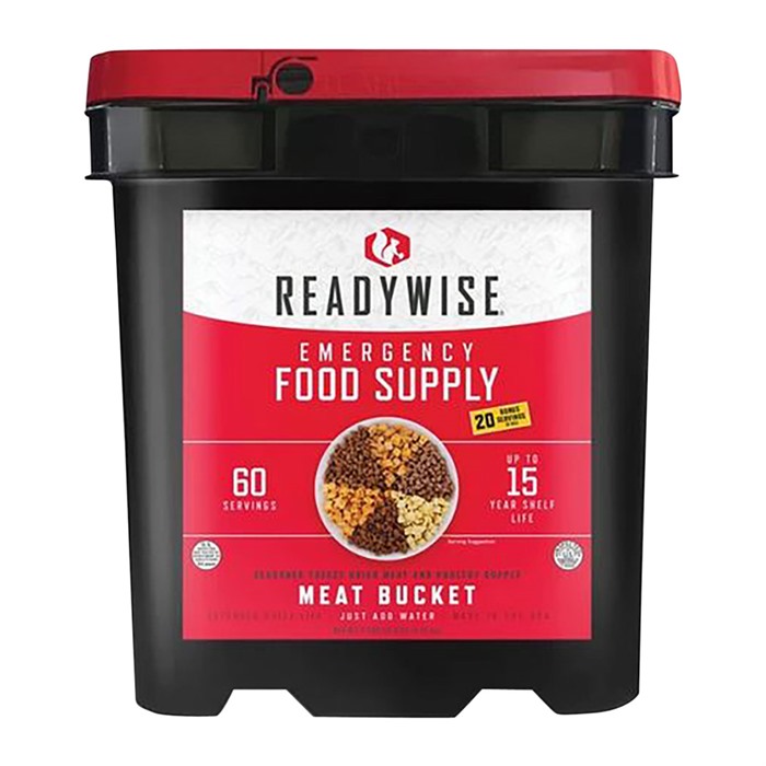READYWISE - 60 SERVING + 20 BONUS RICE SERVINGS FREEZE DRIED MEAT BUCKET
