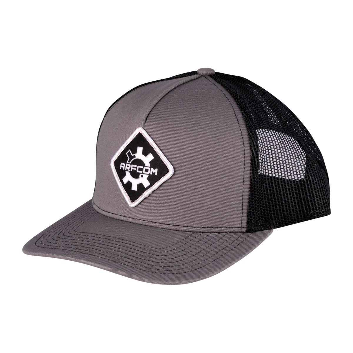 AR15.COM - GRAY HAT W/ BLACK DIAMOND LOGO PATCH