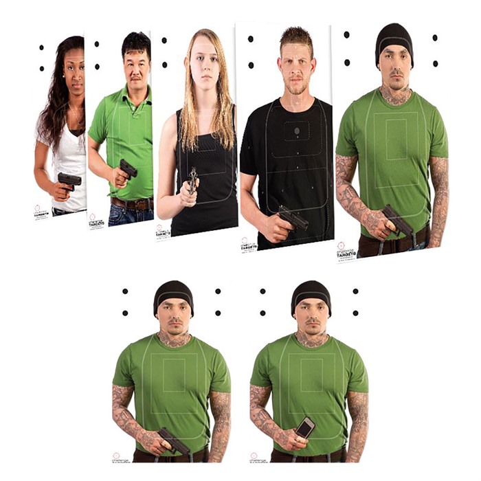 CHALLENGE TARGETS SHOOT / NO SHOOT PAPER TARGET ASSORTMENT