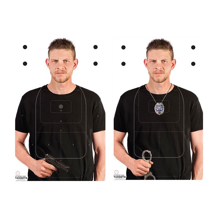 CHALLENGE TARGETS SHOOT / NO SHOOT PAPER TARGET ASSORTMENT