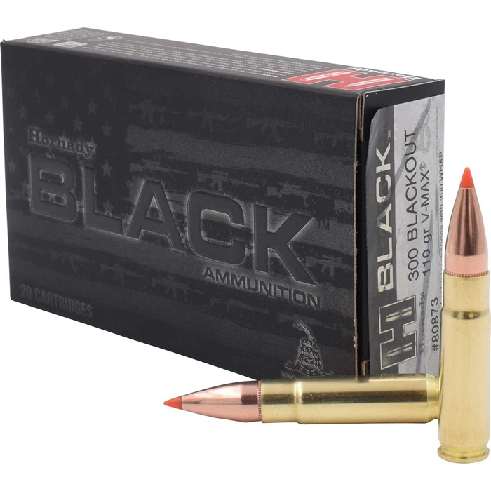 HORNADY - BLACK AMMO 300 AAC BLACKOUT 110GR V-MAX