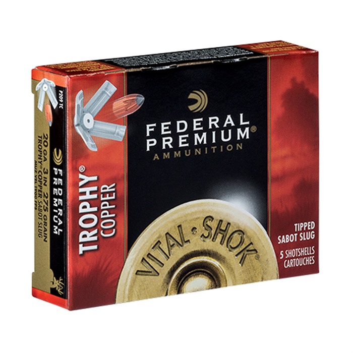 FEDERAL - VITAL-SHOK TROPHY COPPER SLUG 20 GAUGE 3&quot; AMMO