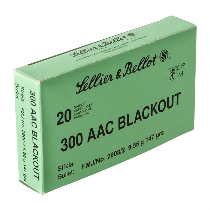 SELLIER &amp; BELLOT - 300 AAC BLACKOUT 147GR FMJ AMMUNITION