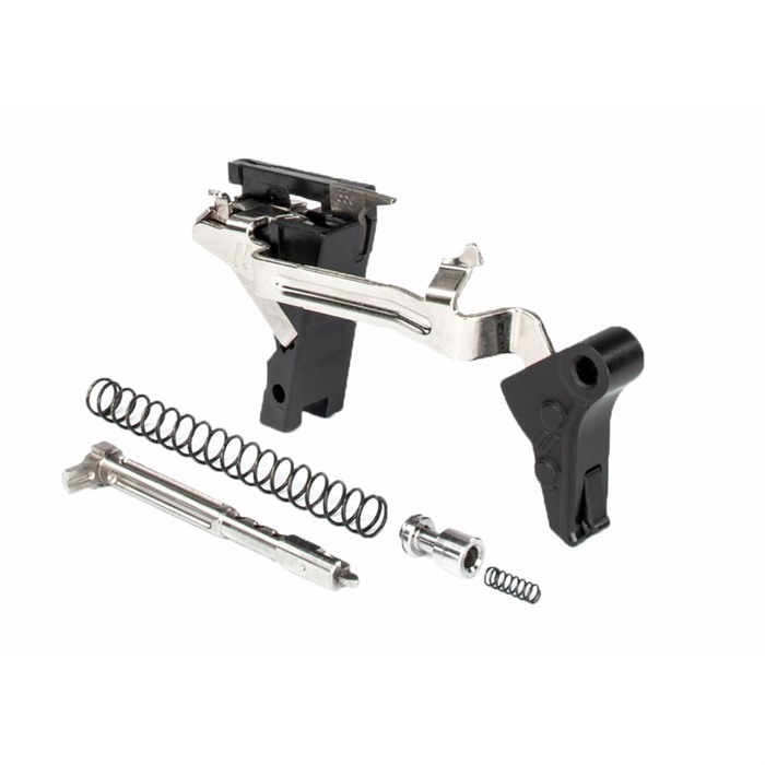 ZEV Tech Pro Flat Face Trigger & Bar For Glock Gen 1-4 – All Black, With Connector