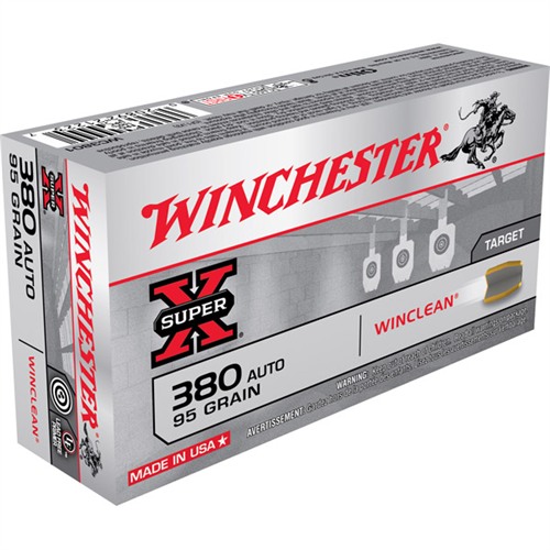WINCHESTER - SUPER-X WINCLEAN 380 ACP HANDGUN AMMO