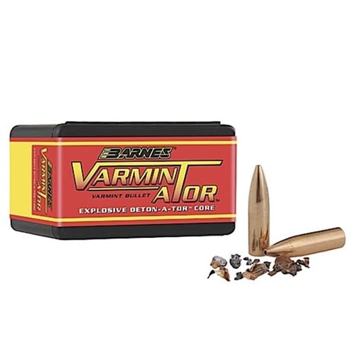 BARNES BULLETS VARMINATOR 6MM/243 CAL (0.243”) HOLLOW POINT FLAT BASE