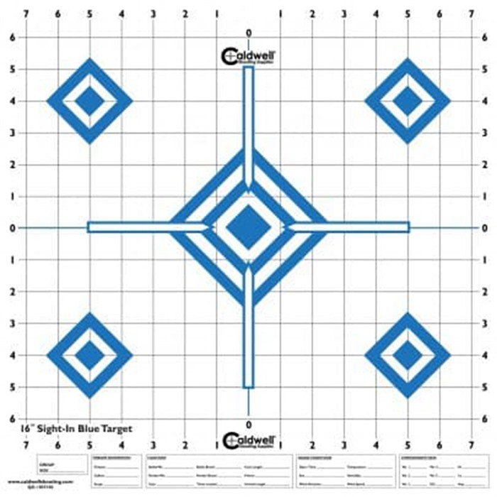 CALDWELL SHOOTING SUPPLIES - SIGHT IN TARGET HI CONTRAST BLUE 16&#39;
