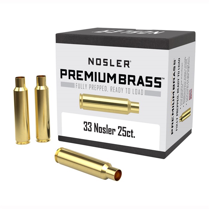 NOSLER BRASS 33 NOSLER UNPRIMED 25/bx