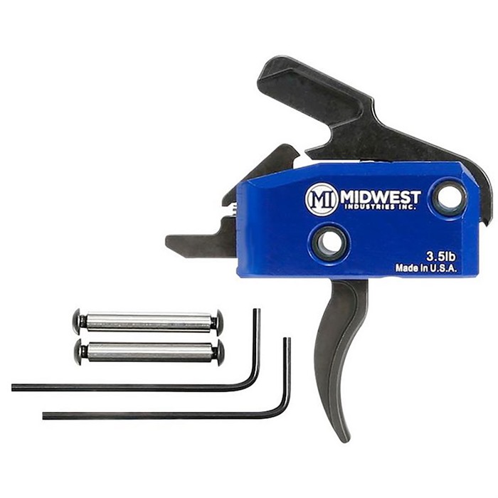 MIDWEST INDUSTRIES, INC. - AR-15 ENHANCED DROP-IN CURVED TRIGGERS SINGLE STAGE 3.5LB